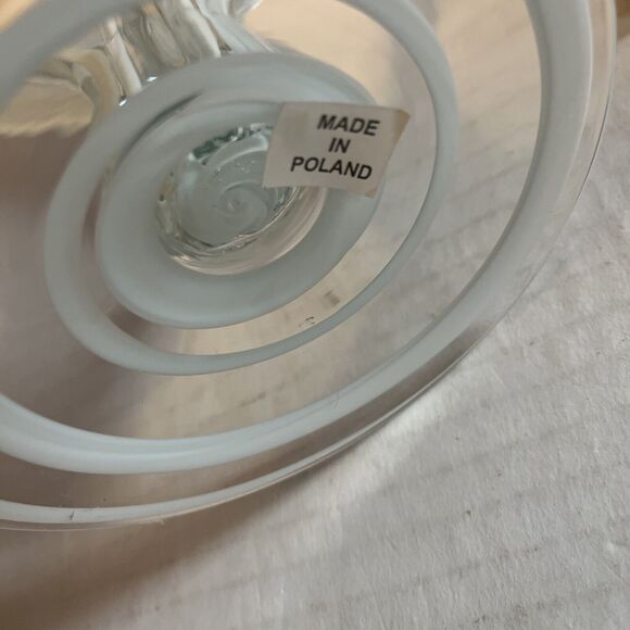 Krosno Jozefina Hand Blown Red & White Glass Octopus Candle Holder Votive Cup - Picture 7 of 11